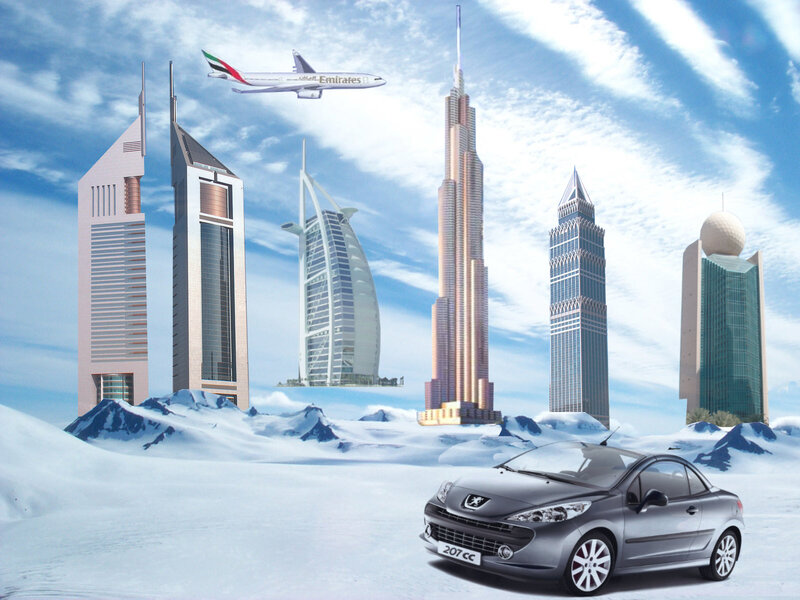 Silver Car in Snow — White, Dreamlike
