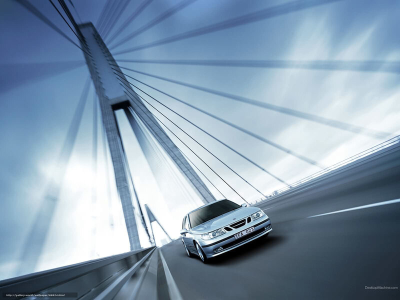 Silver Car on Bridge