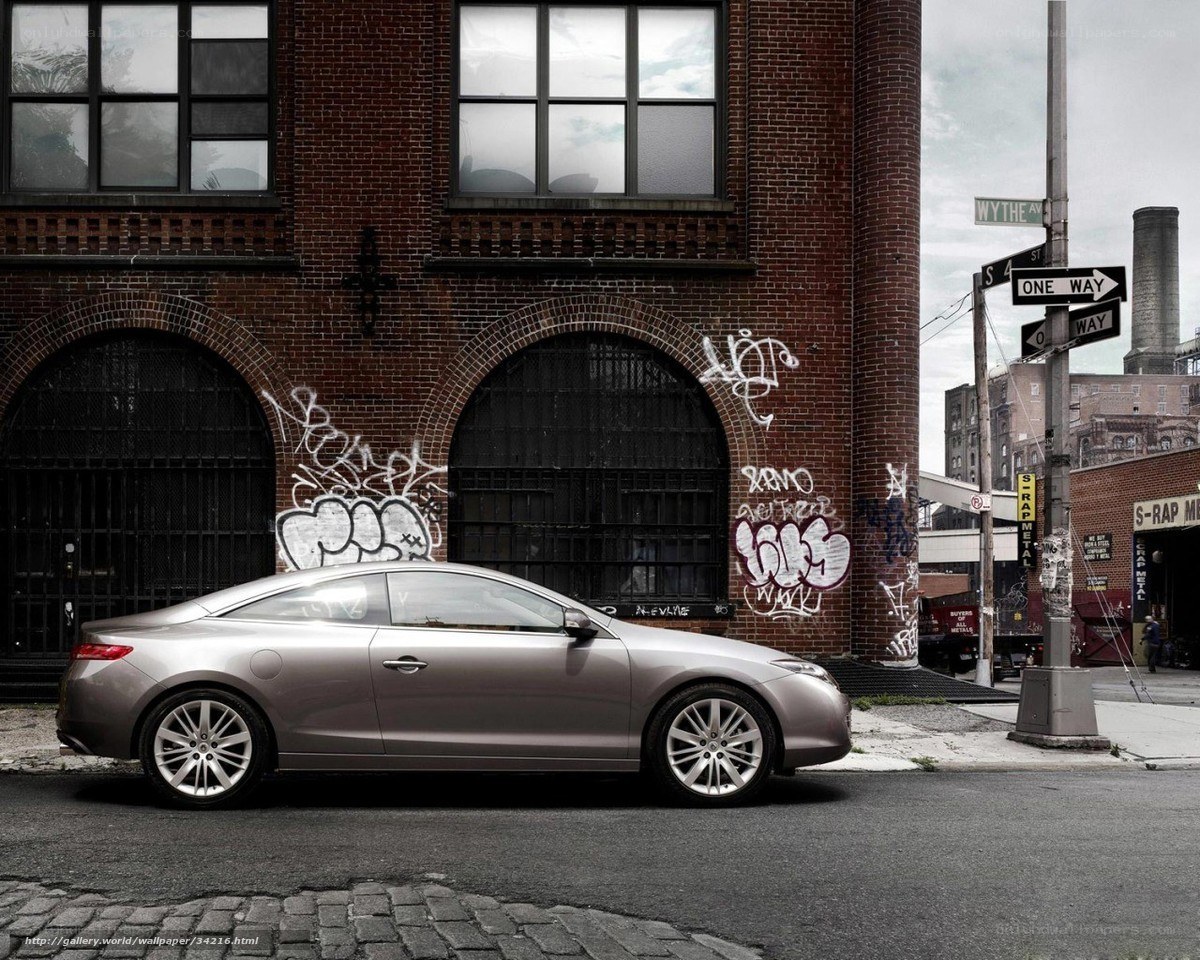Silver car on city street