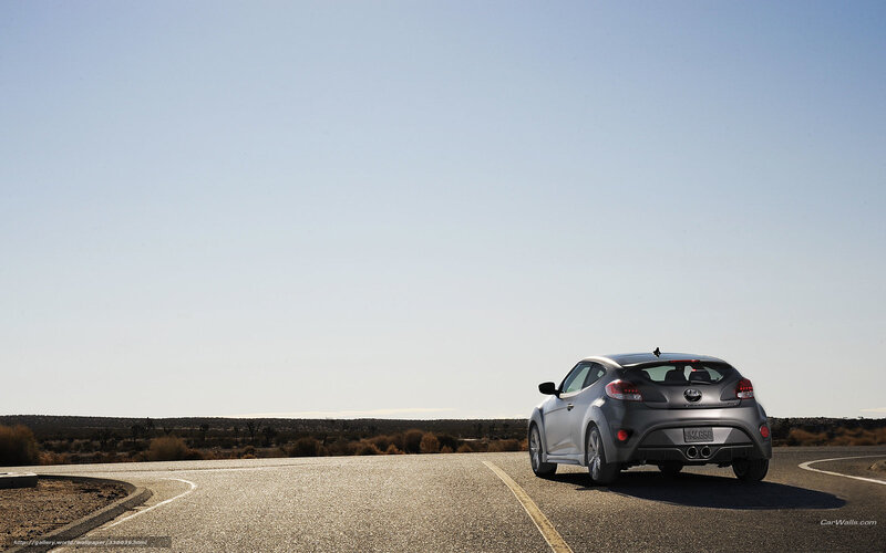 Silver Car on Desert Road — Gray, Serene