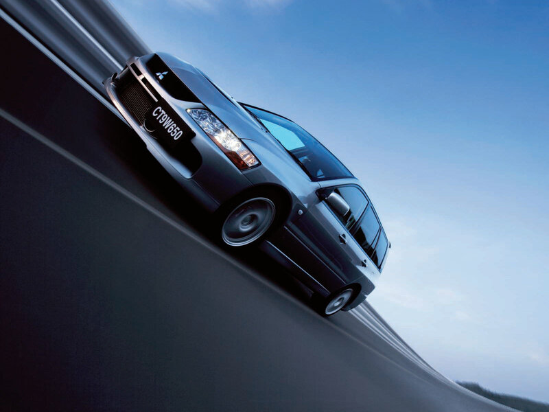 Silver Car on Track — Blue