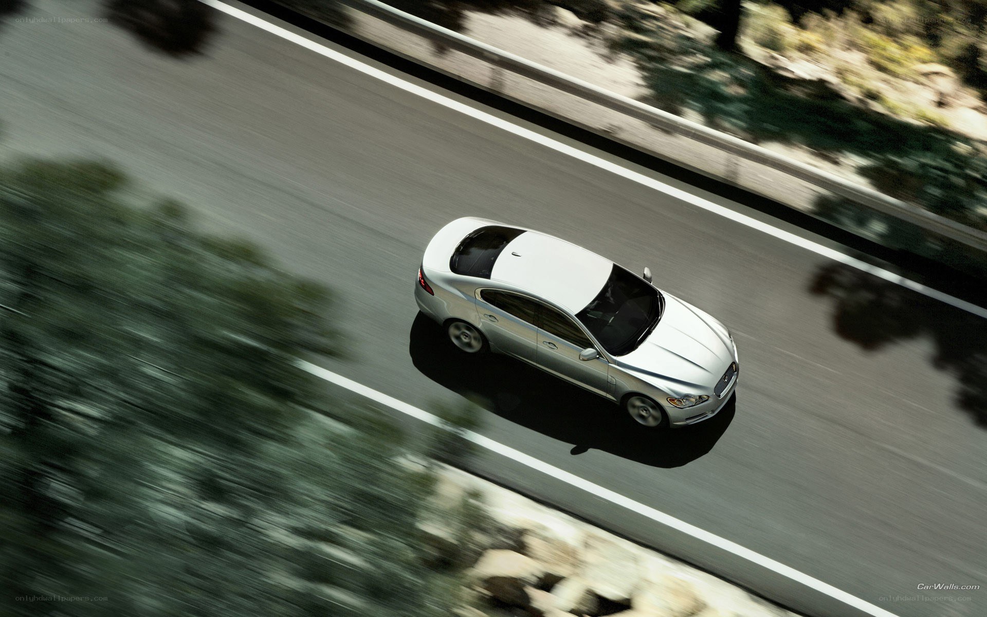 silver car on winding road