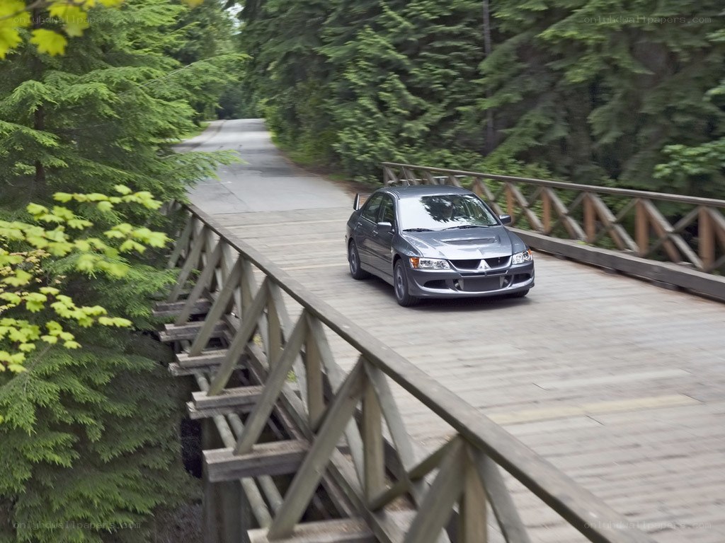 silver car on wooden bridge