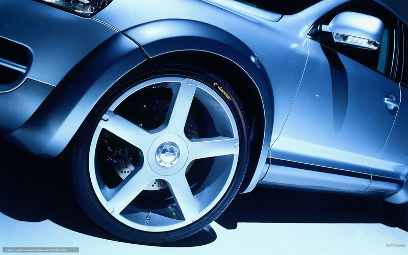 Silver Car Wheel — Blue