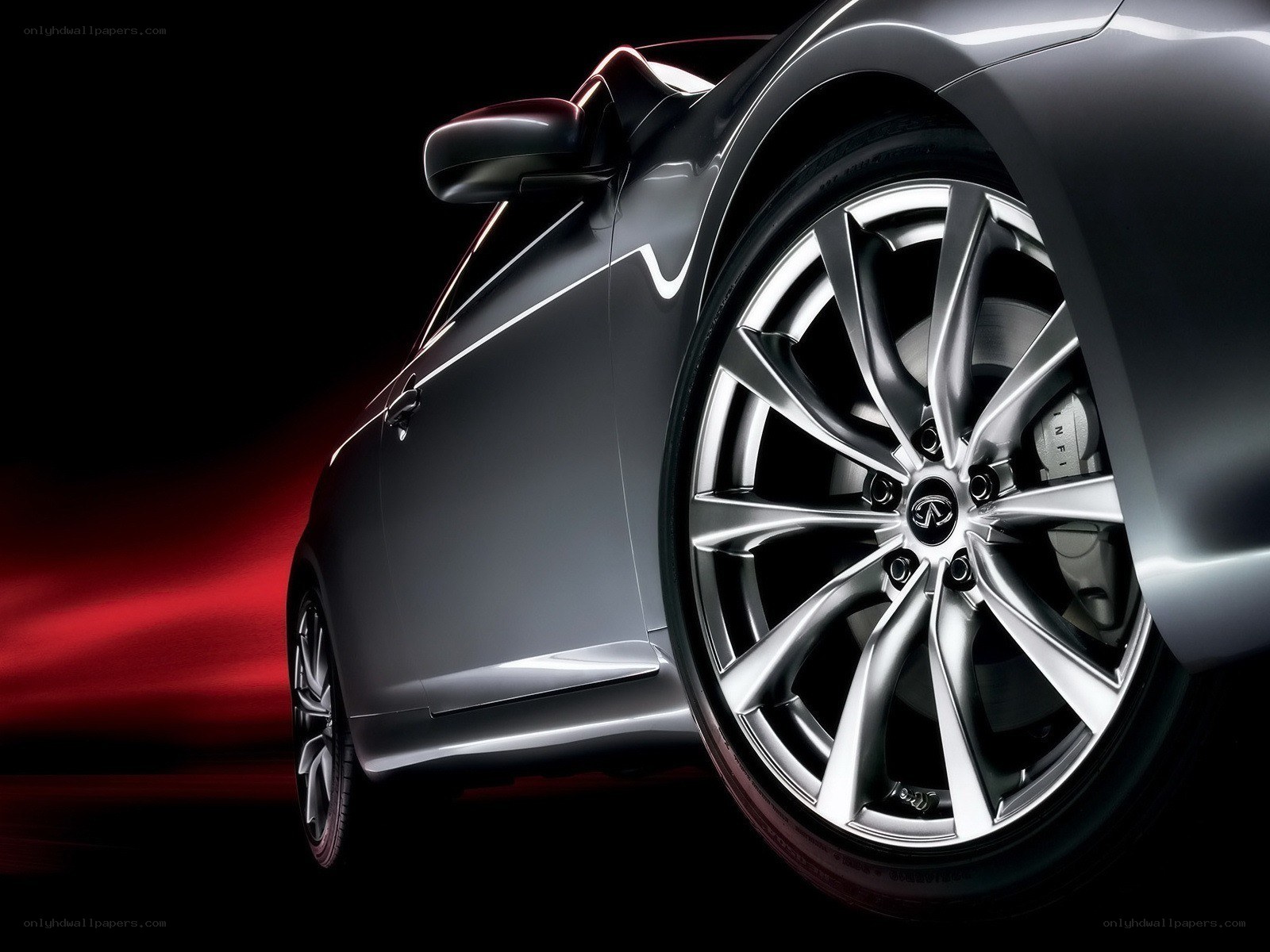 silver car wheel close-up
