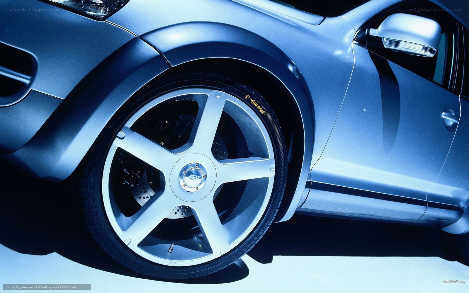 silver car wheel close-up
