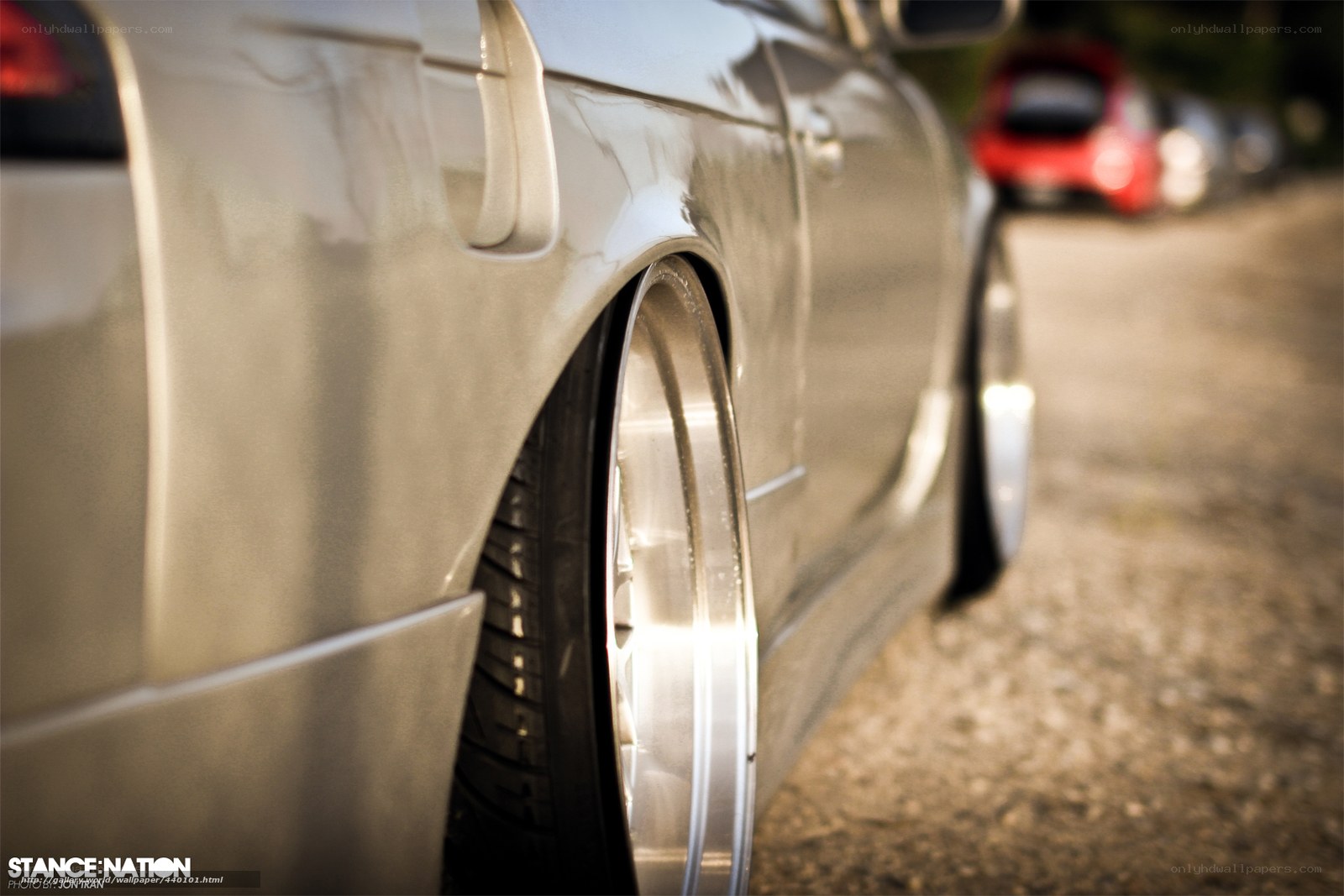 silver car wheel close-up