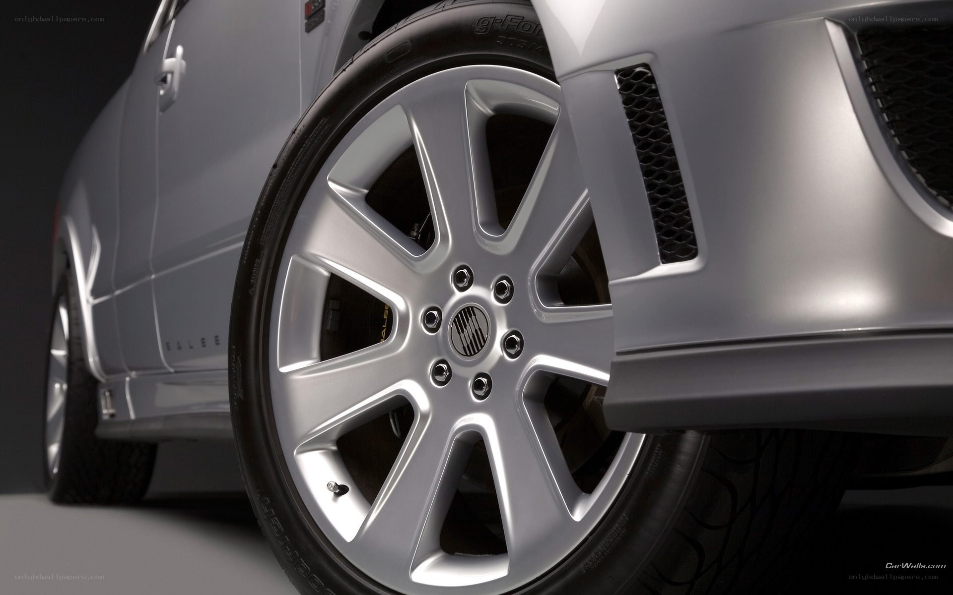 silver car wheel detail