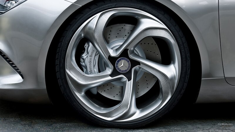 Silver Car Wheel — Dramatic, Photograph