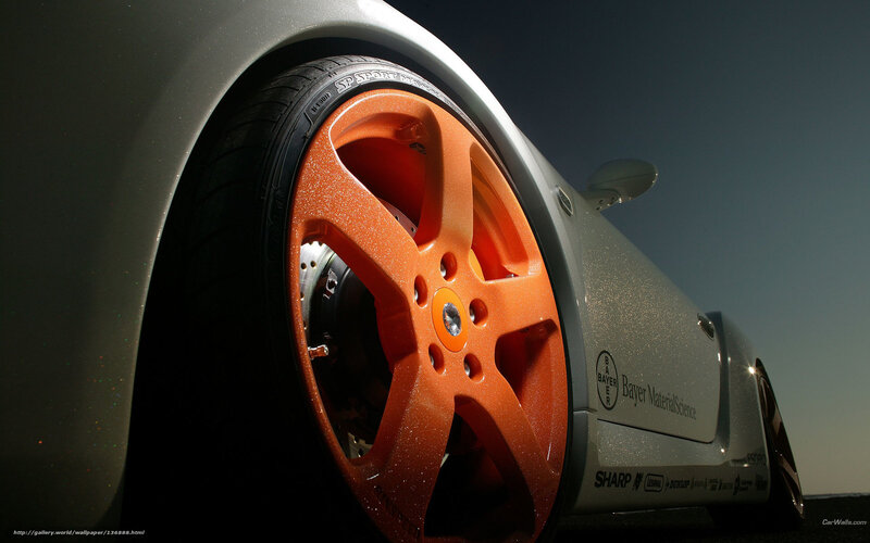 Silver Car Wheel — Dramatic, Sunset