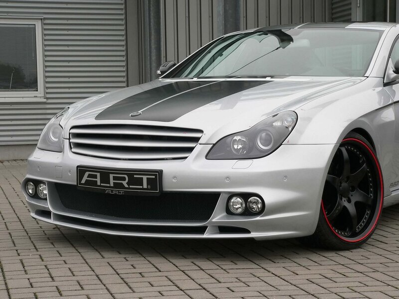 silver car with black stripes