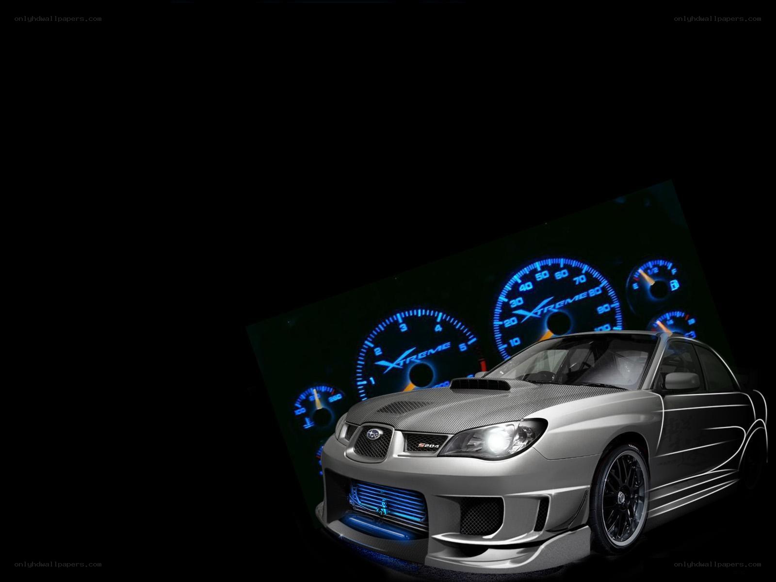silver car with blue gauges