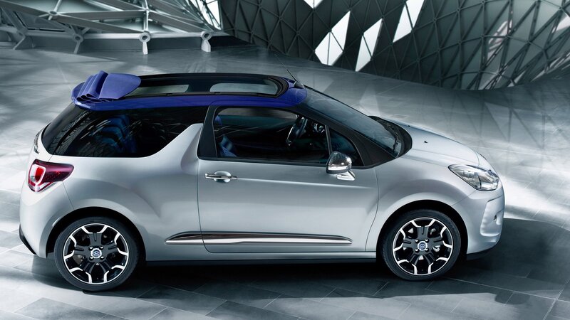 Silver Car with Blue Roof — Dramatic, Photograph
