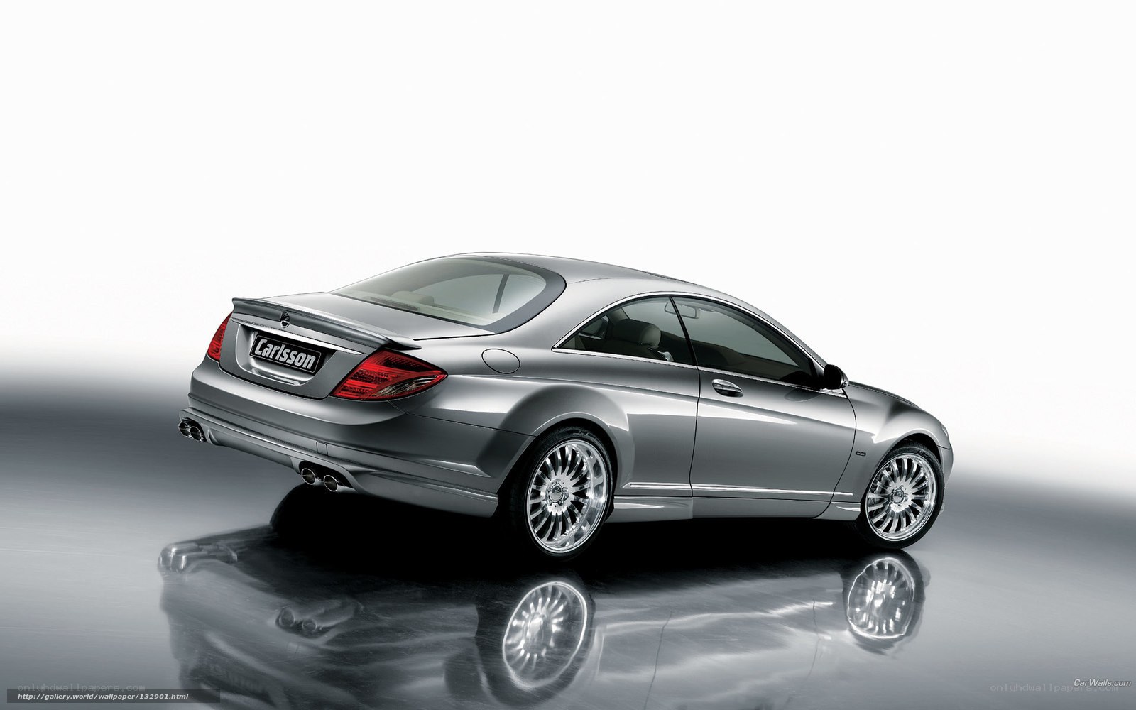silver car with Carlsson badge