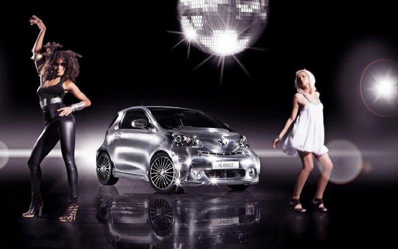 Silver Car with Dancers