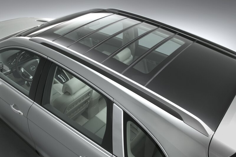 silver car with panoramic sunroof