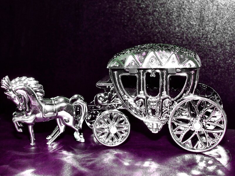 Silver Carriage and Horse