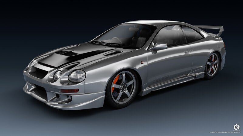 silver celica sports car