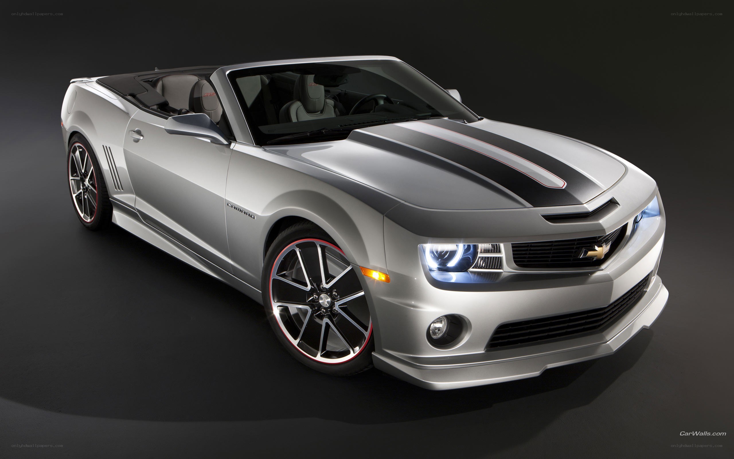 silver chevrolet camaro convertible