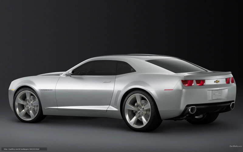 Silver Chevrolet Camaro — Dramatic, 3d Render, Car