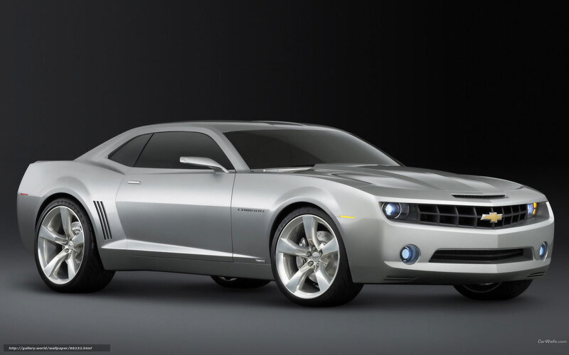 Silver Chevrolet Camaro — Dramatic, 3d Render