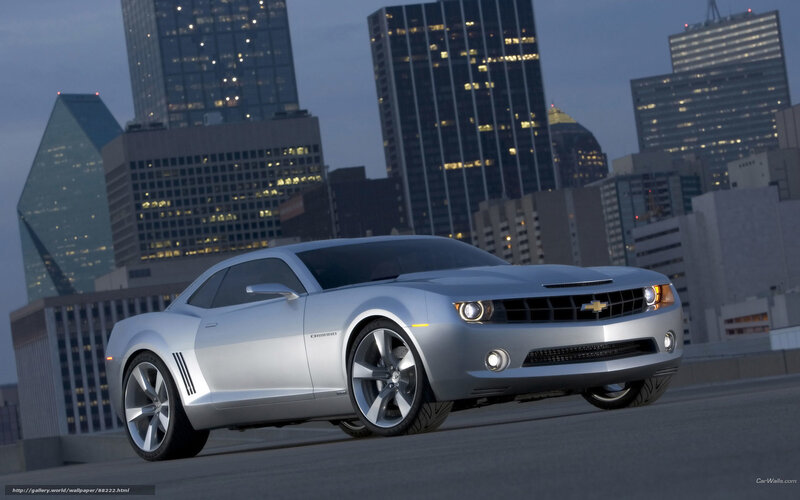Silver Chevrolet Camaro — Dramatic, Night