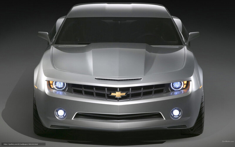 Silver Chevrolet Camaro — Dramatic, Photograph, Car, Headlights, Grille