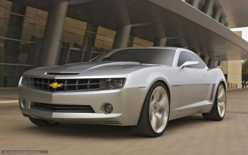 Silver Chevrolet Camaro — Dynamic, 3d Render
