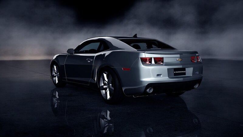 Silver Chevrolet Camaro — Gray, Dramatic, Night