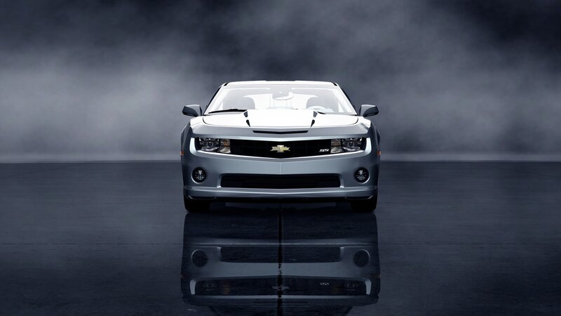 Silver Chevrolet Camaro — Gray, Dramatic, Photograph, Car, Smoke