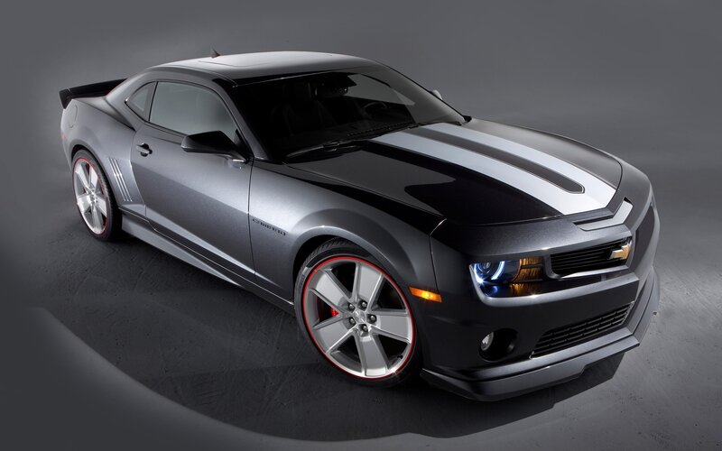 Silver Chevrolet Camaro — Gray, Dramatic