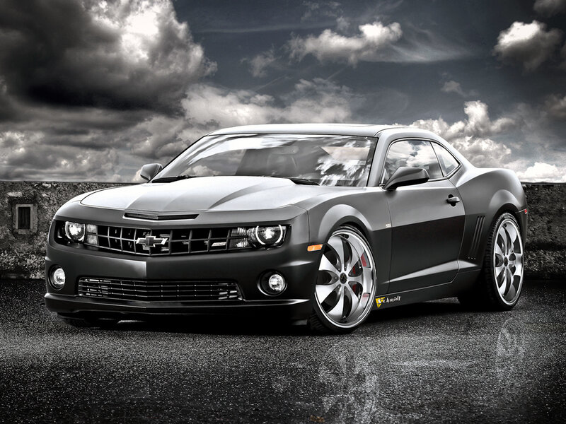 Silver Chevrolet Camaro — Gray