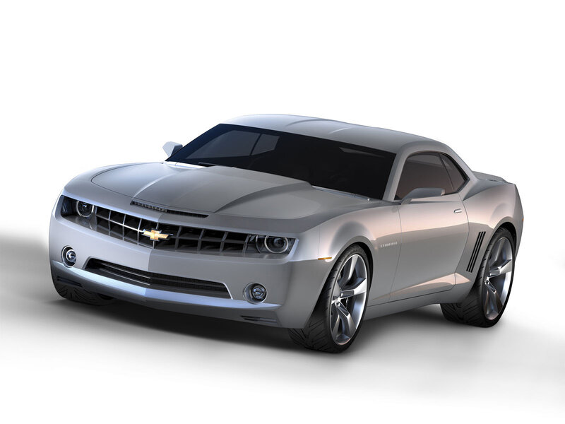 Silver Chevrolet Camaro — Neutral, 3d Render, Car, Wheel