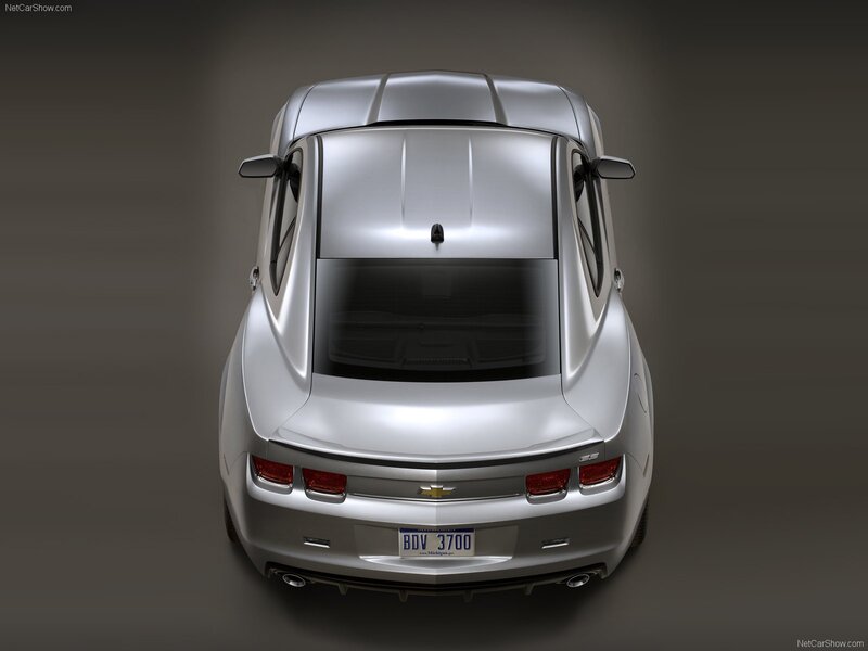 Silver Chevrolet Camaro — Neutral, 3d Render, Rear View