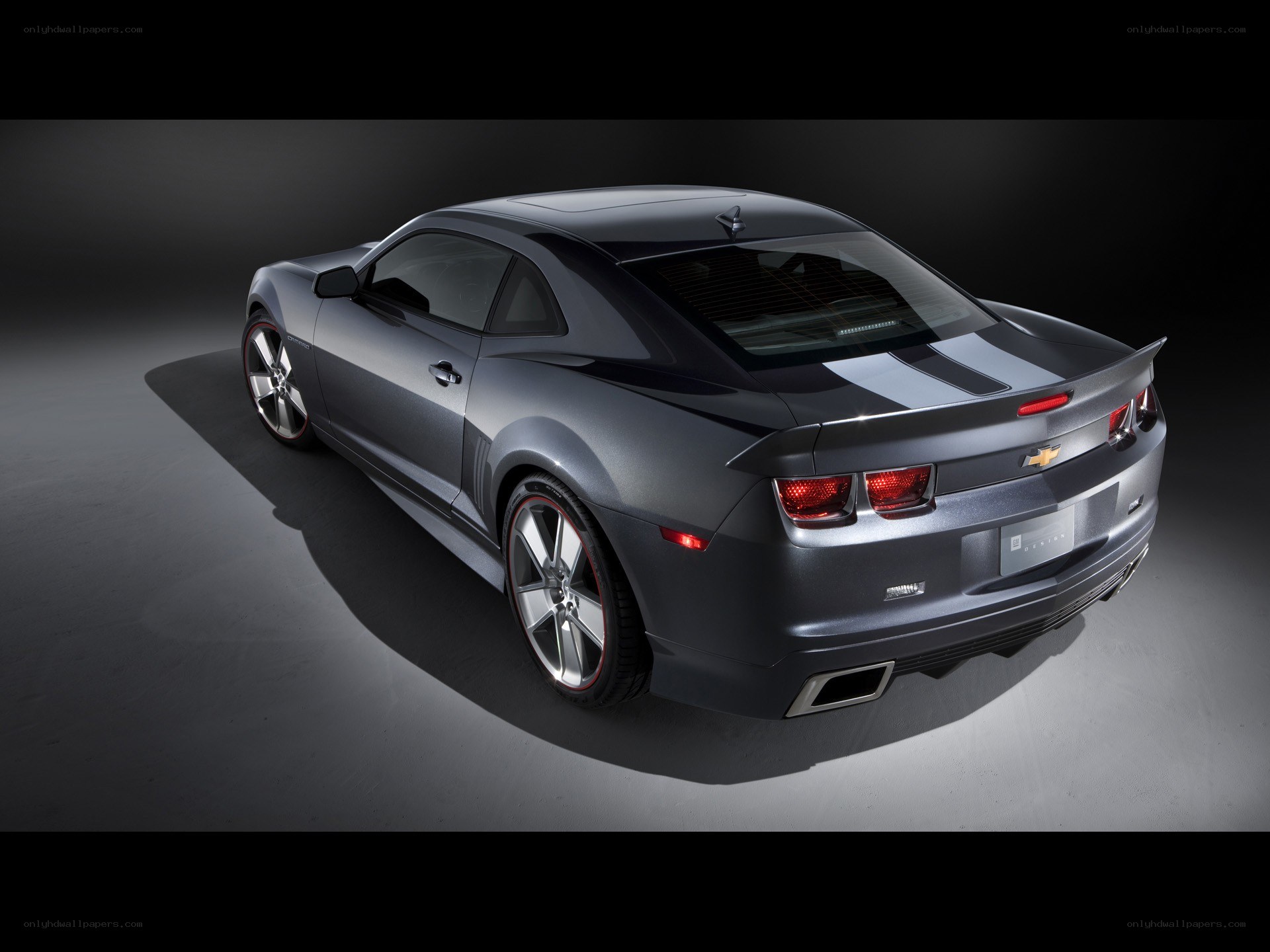 Silver Chevrolet Camaro rear view