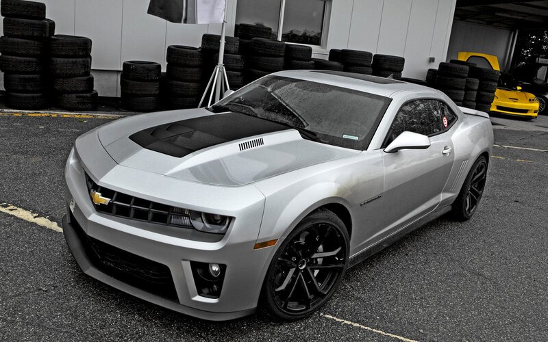 Silver Chevrolet Camaro SS