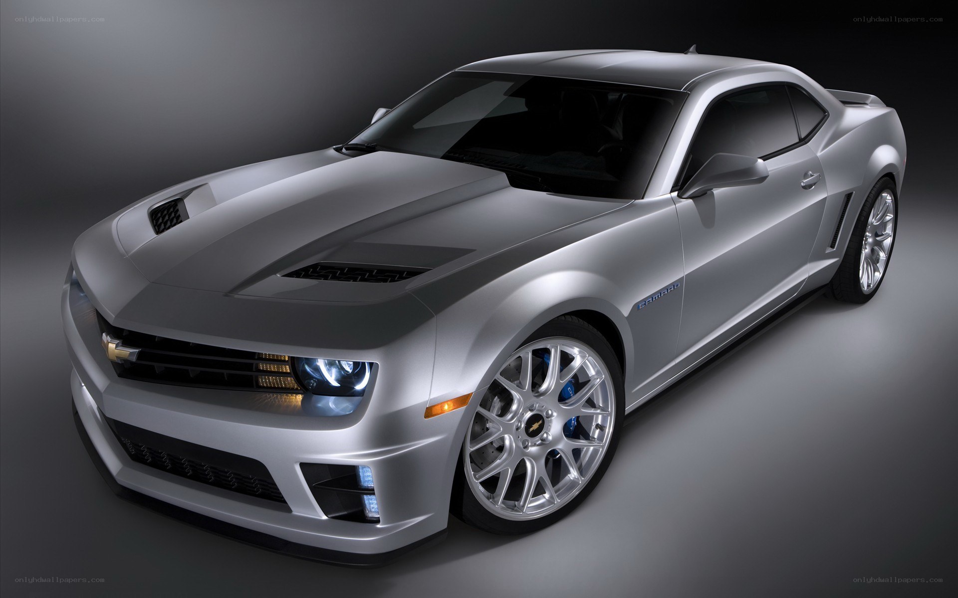 Silver Chevrolet Camaro SS