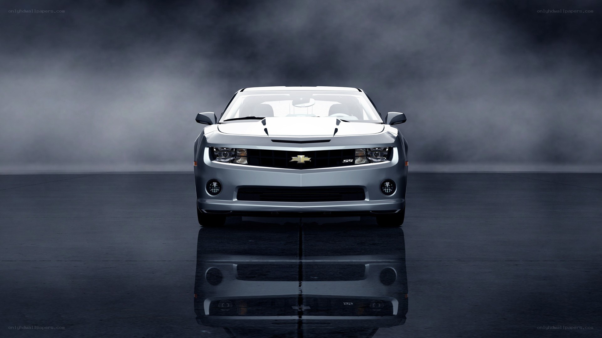 Silver Chevrolet Camaro SS