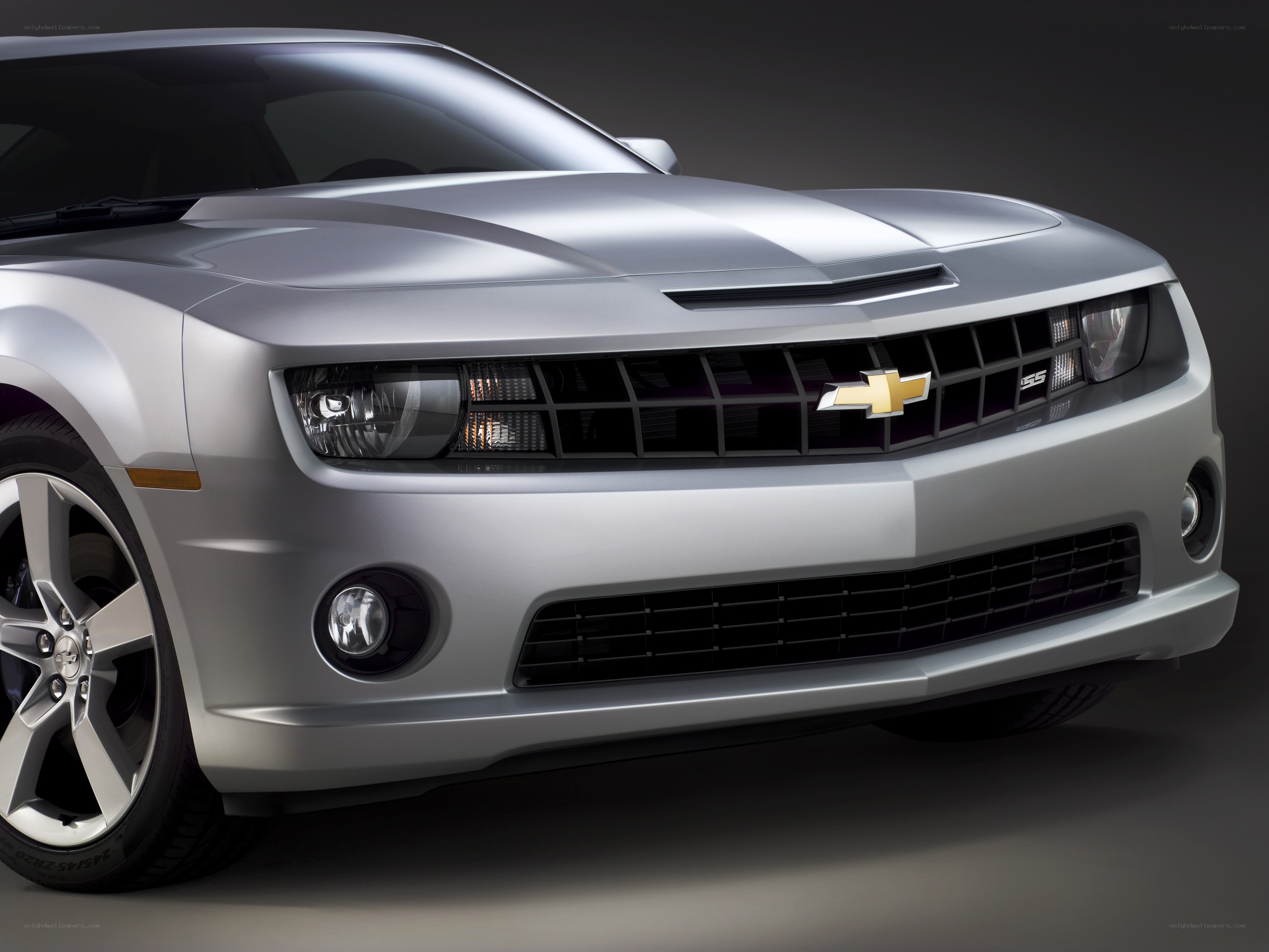 Silver Chevrolet Camaro SS