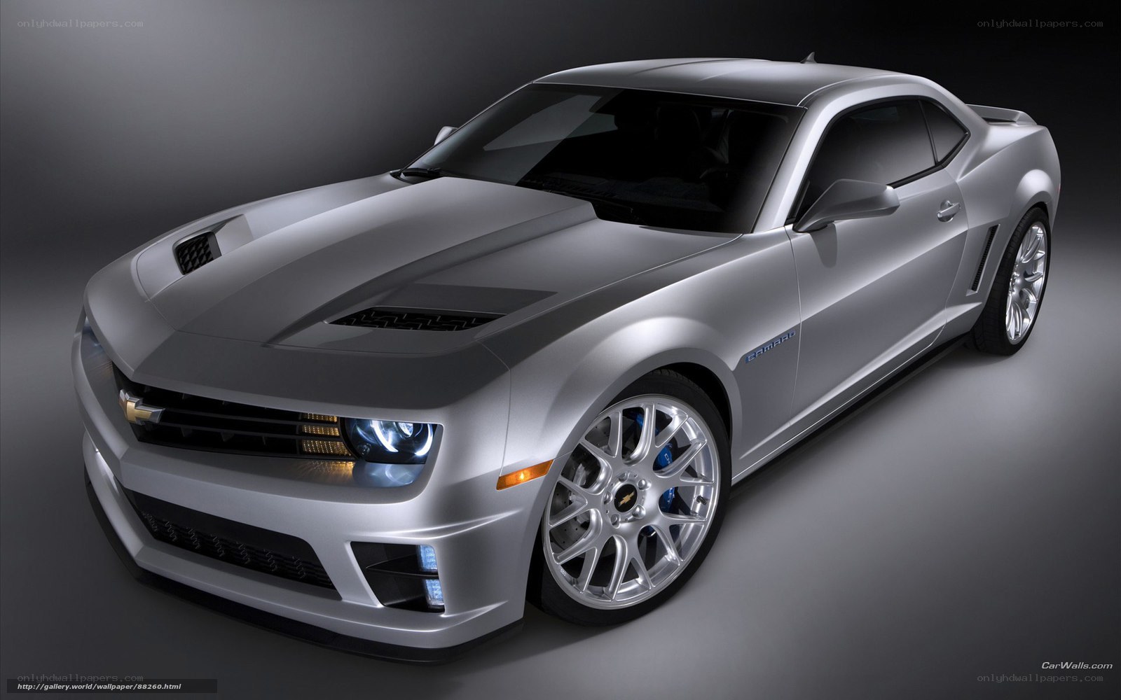 Silver Chevrolet Camaro SS