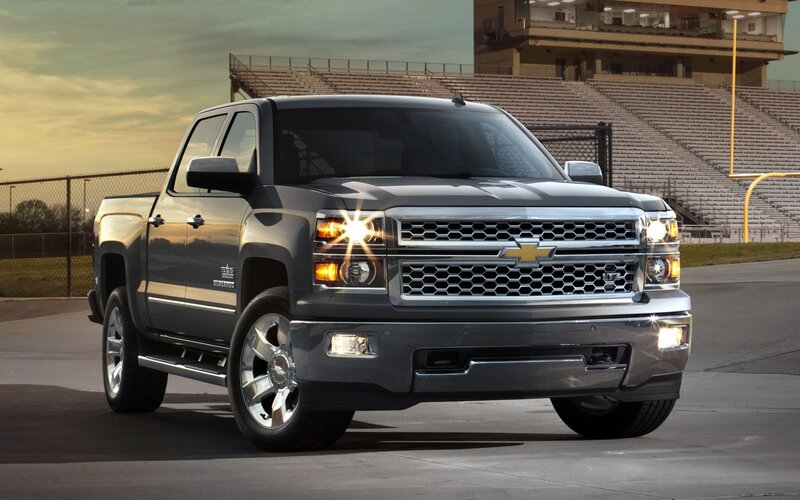 Silver Chevrolet Silverado truck