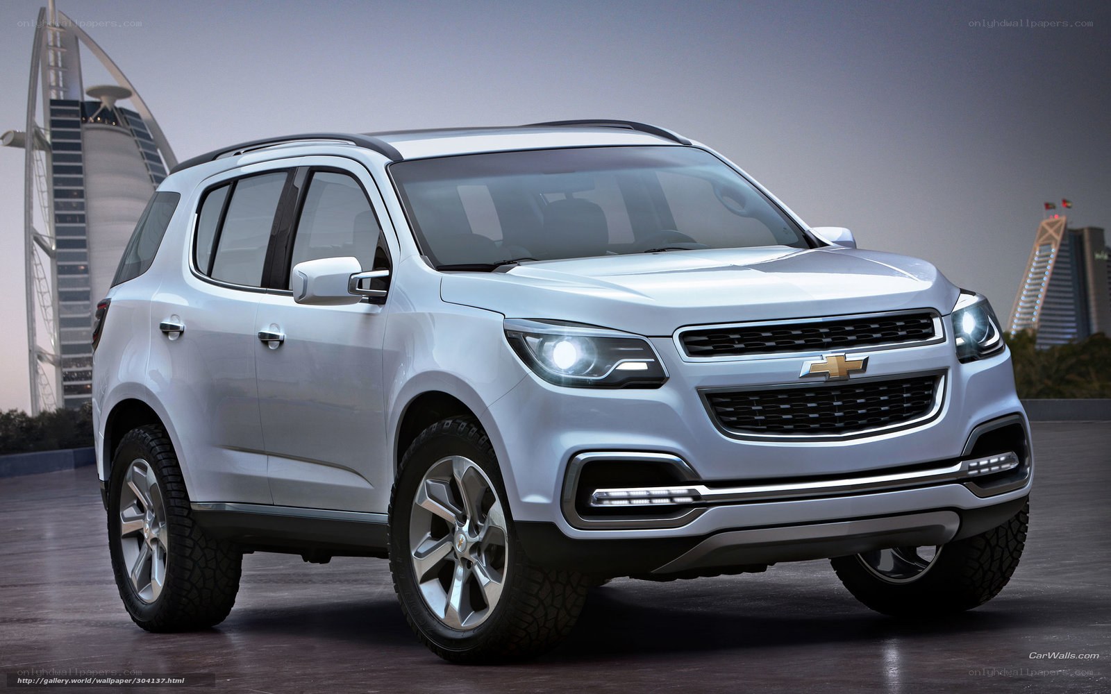 Silver Chevrolet SUV in Dubai