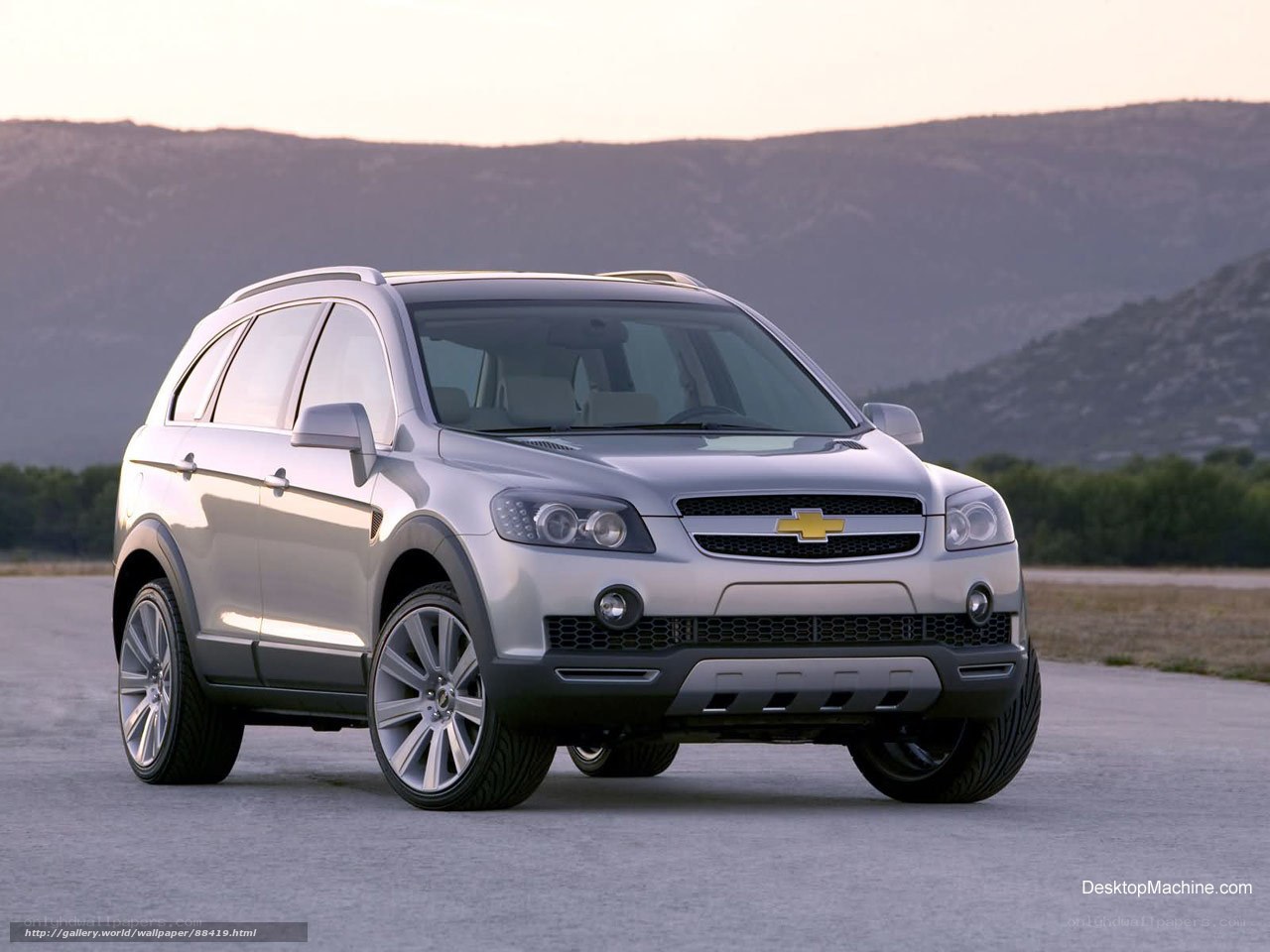 Silver Chevrolet SUV on a road