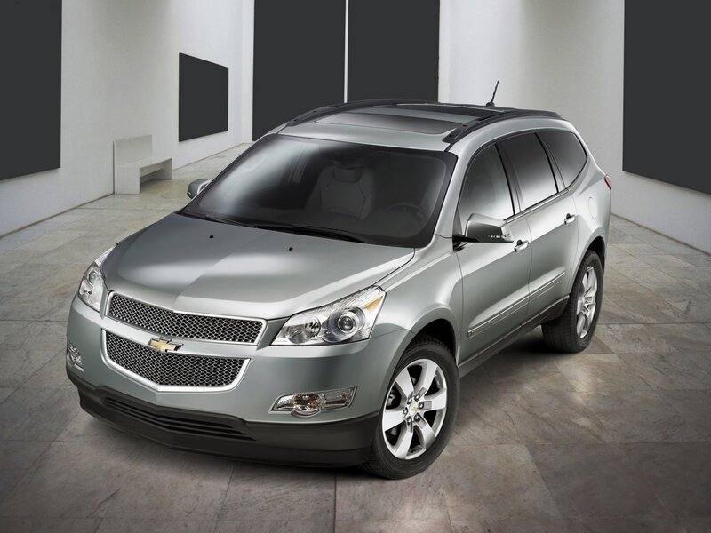 Silver Chevrolet Traverse SUV