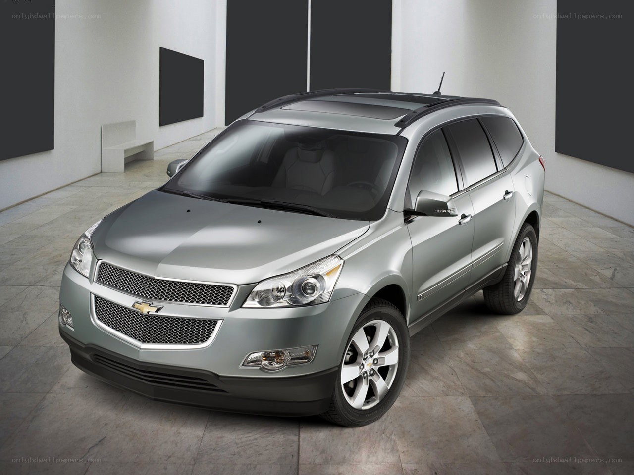 Silver Chevrolet Traverse SUV