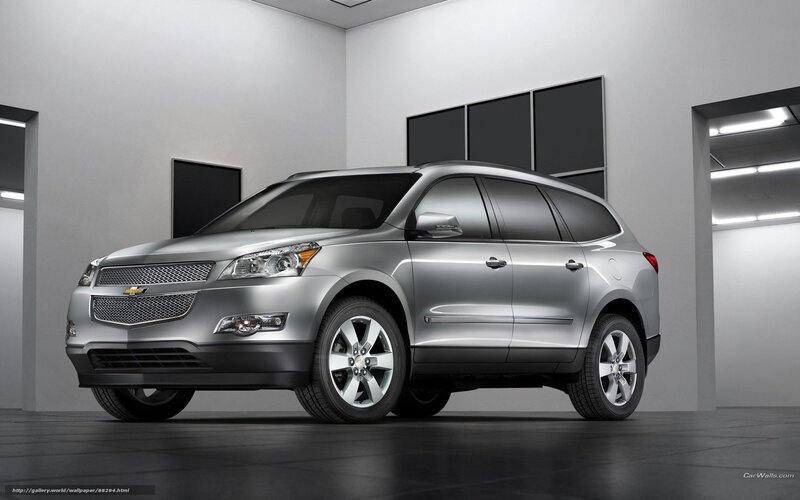 Silver Chevrolet Traverse SUV