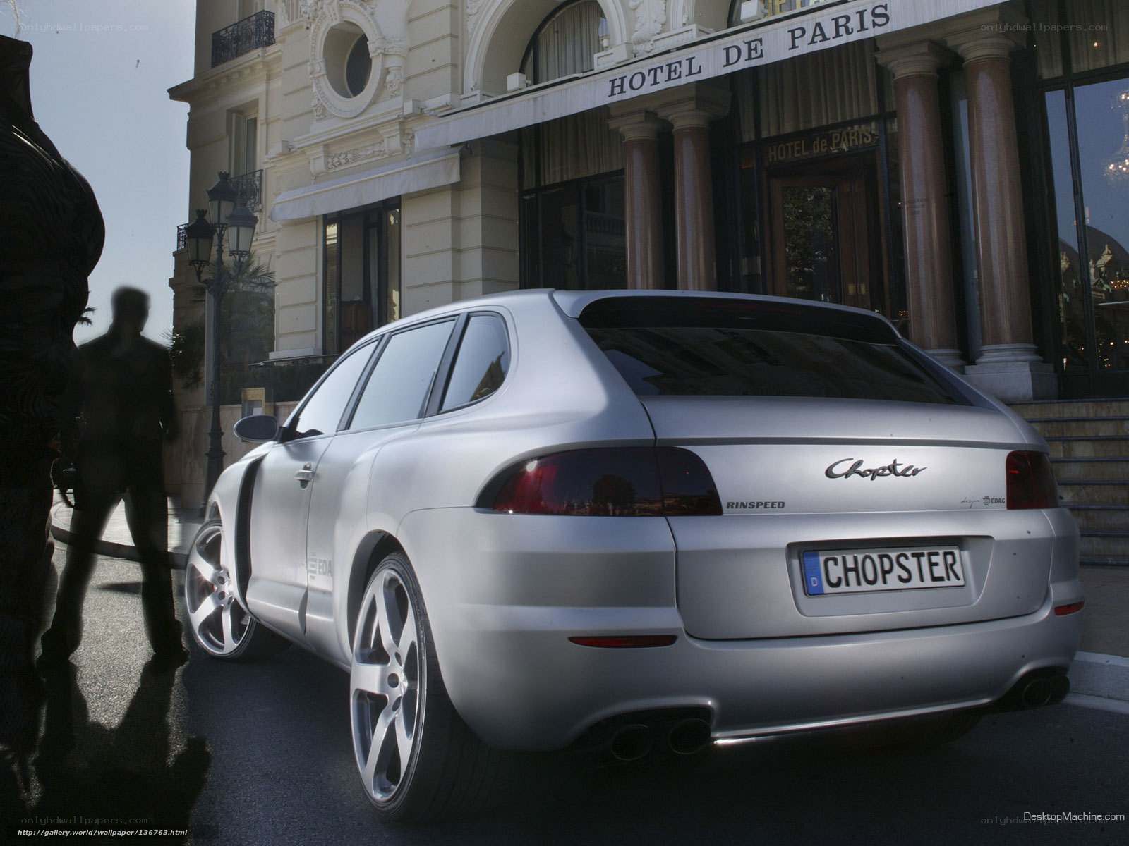 Silver Chopster car at Hotel de Paris