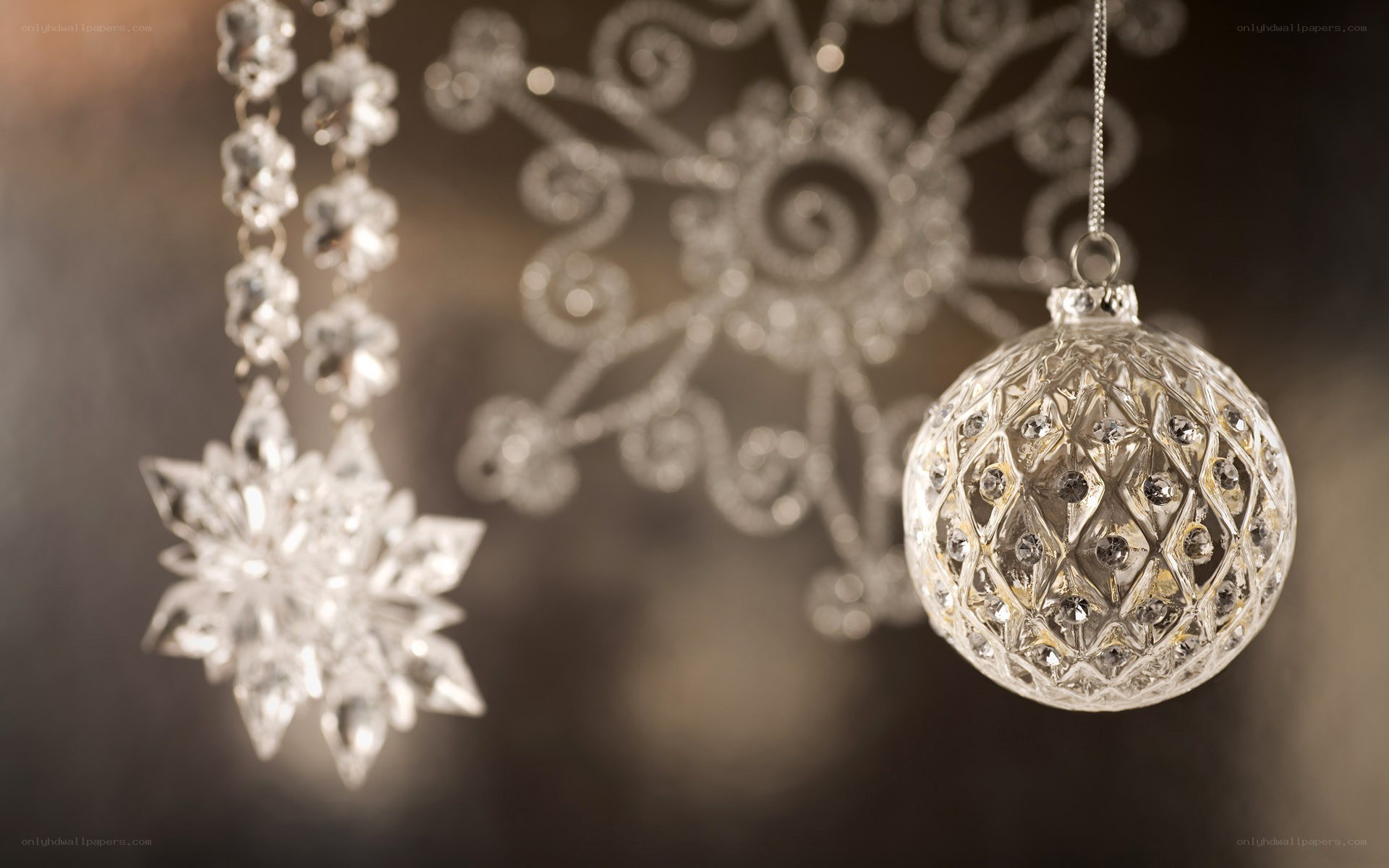 Silver Christmas ornaments