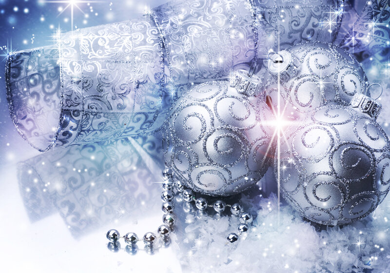 Silver Christmas Ornaments — Festive