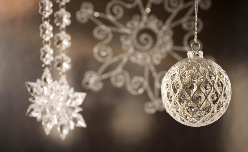 Silver Christmas ornaments
